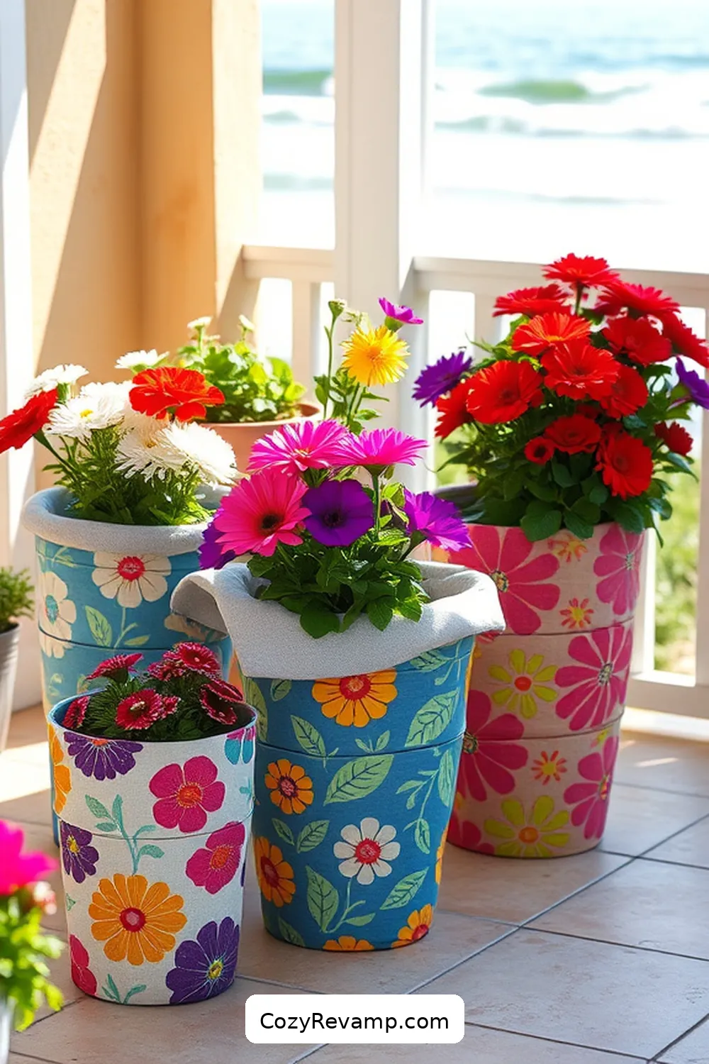 23 Creative Ways to Use Upcycled Fabric for Your Coastal Outdoor Patio 7 Upcycled Fabric Planters for 23 Creative Ways to Use Upcycled Fabric for Your Coastal Outdoor Patio