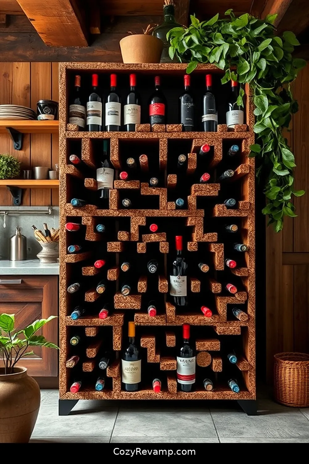 23 Essential Cork Materials for Your Bohemian Kitchen 17 Cork Wine Racks for 23 Essential Cork Materials for Your Bohemian Kitchen