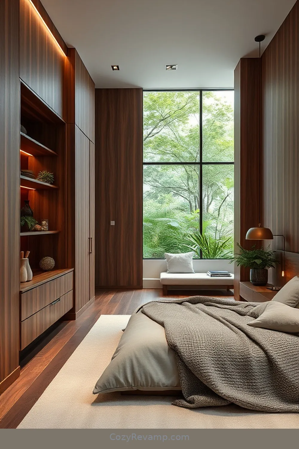 Integrated Storage Solutions for 23 Essential Elements for Mid-Century Modern Bedrooms With Solar-Powered Lights