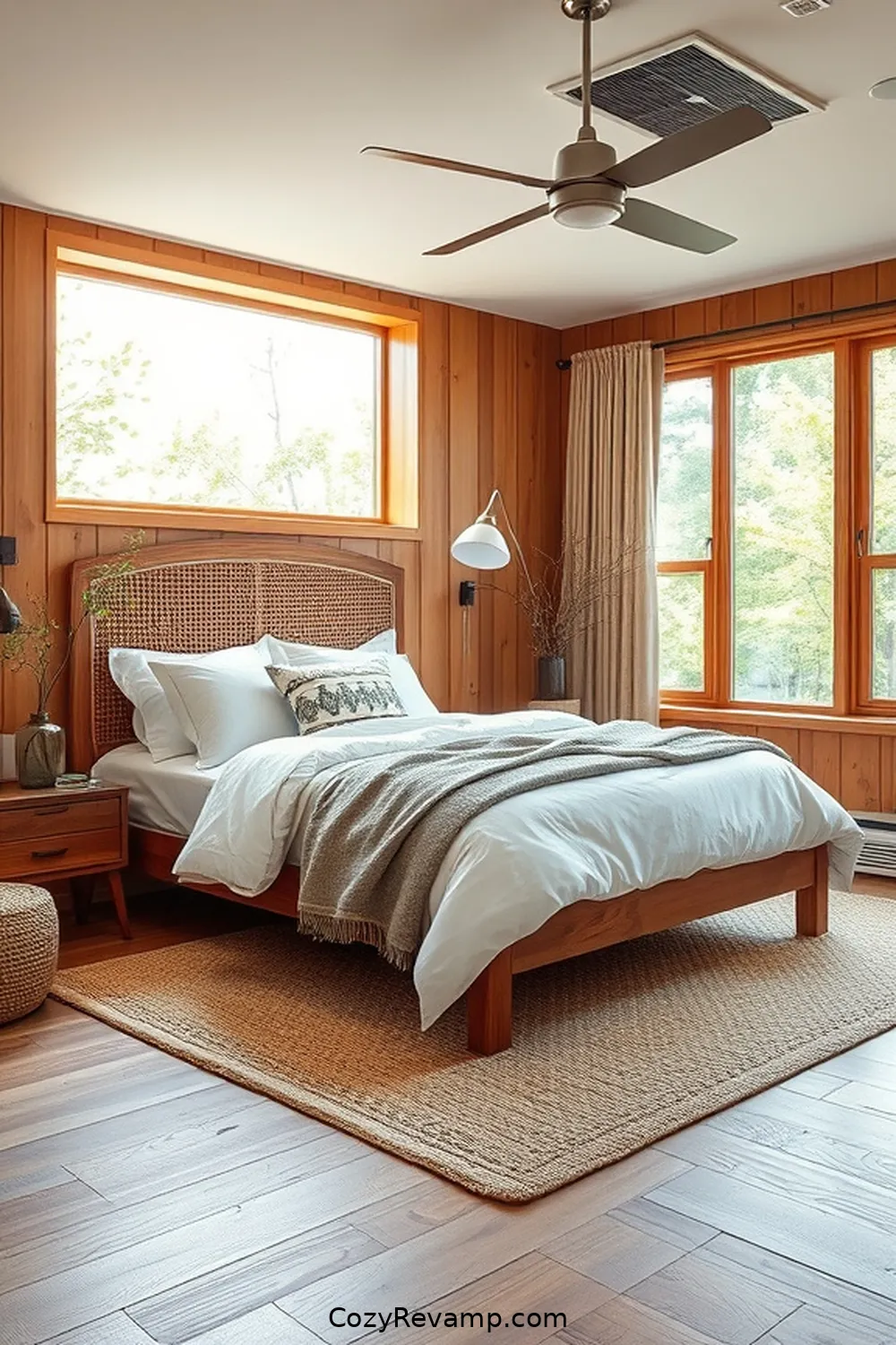 Natural Materials for 23 Essential Elements for Mid-Century Modern Bedrooms With Solar-Powered Lights