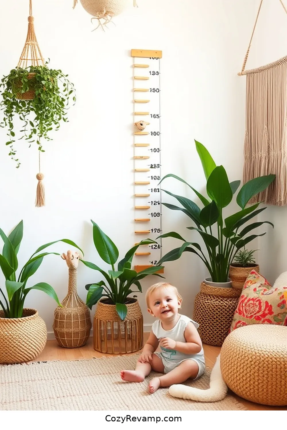 Bamboo Growth Charts for 23 Essential Elements for a Bohemian Nursery With Bamboo Materials