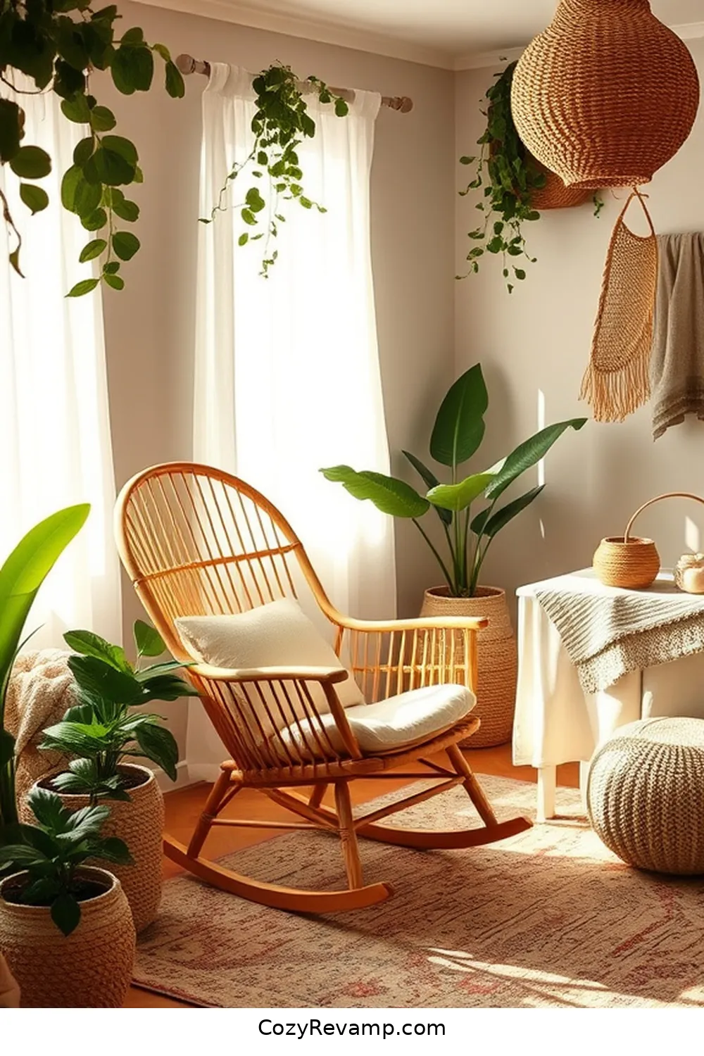 Bamboo Rocking Chairs for 23 Essential Elements for a Bohemian Nursery With Bamboo Materials