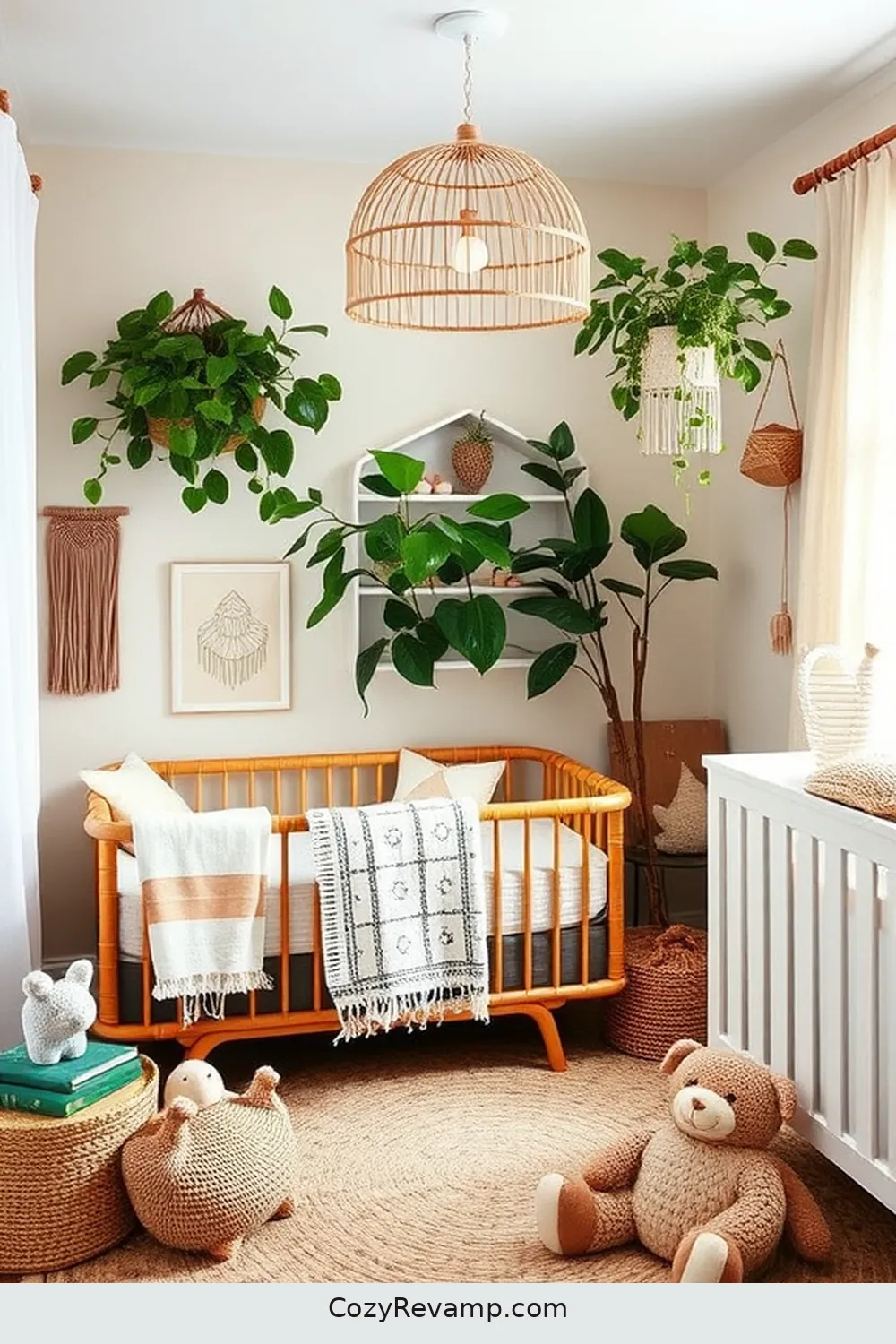Bamboo Storage Solutions for 23 Essential Elements for a Bohemian Nursery With Bamboo Materials