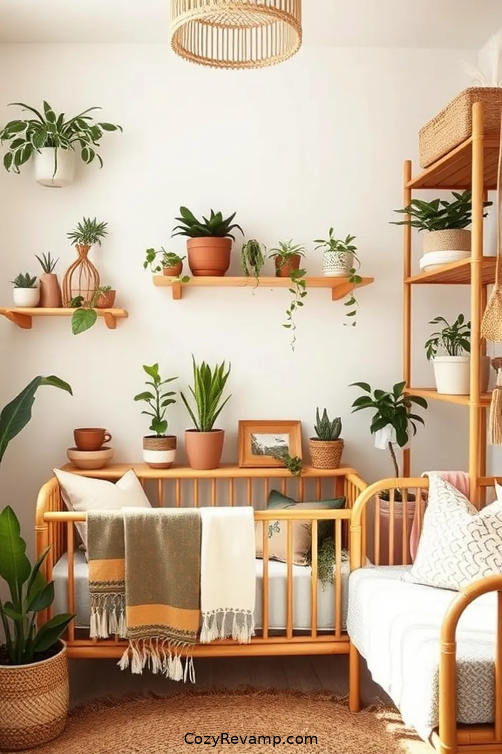 Utilizing Bamboo Shelves for 23 Essential Elements for a Bohemian Nursery With Bamboo Materials