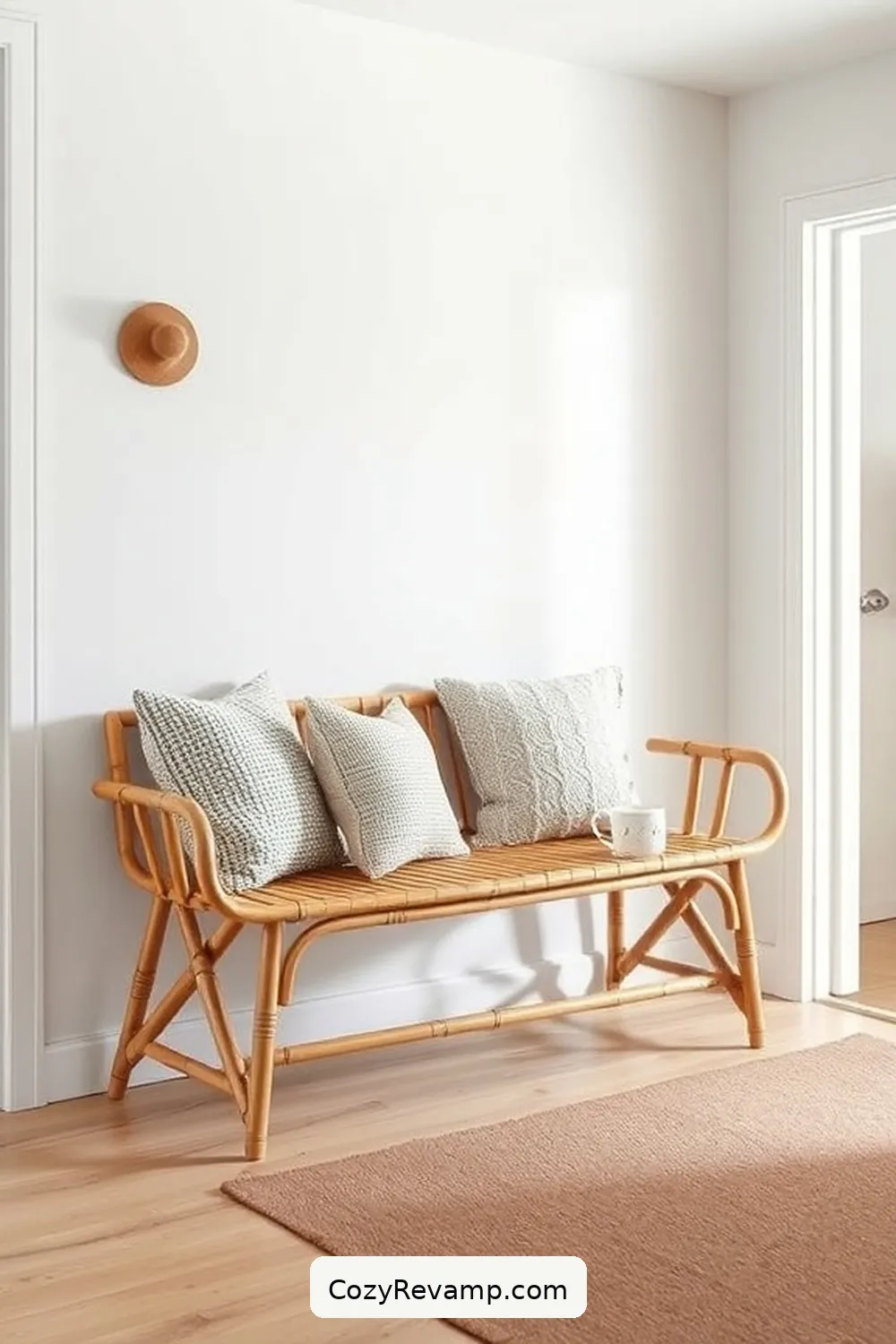 Bamboo Entryway Bench for 23 Essential Elements of Bamboo Material for a Scandinavian Entryway
