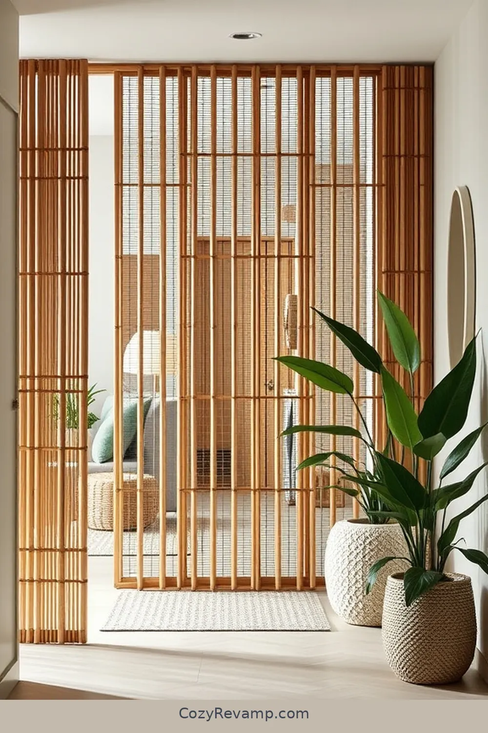 Bamboo Entryway Divider for 23 Essential Elements of Bamboo Material for a Scandinavian Entryway