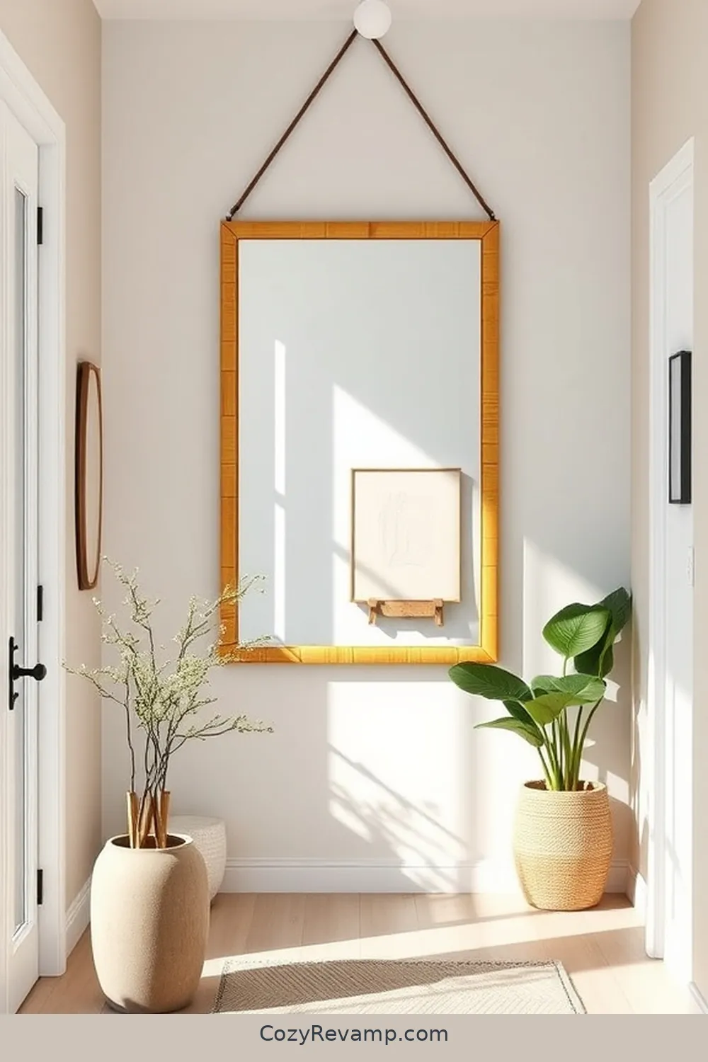 Bamboo Mirror Frame for 23 Essential Elements of Bamboo Material for a Scandinavian Entryway