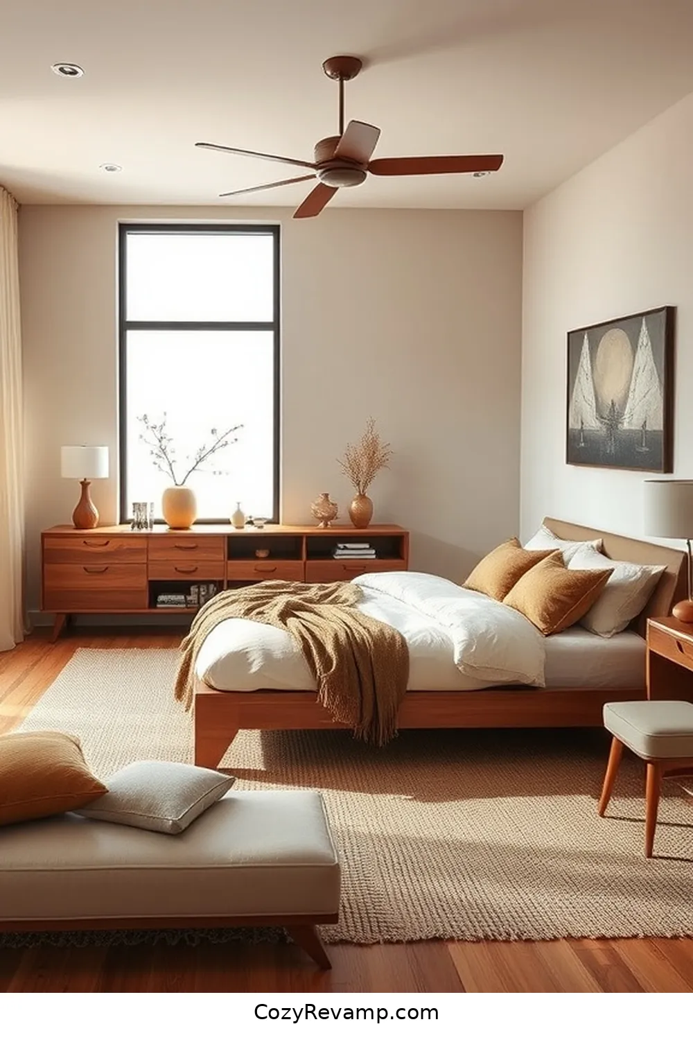 23 Essential Elements of Mid-Century Modern Bedroom Design With Organic Cotton Material 3 Functional Furniture for 23 Essential Elements of Mid-Century Modern Bedroom Design With Organic Cotton Material