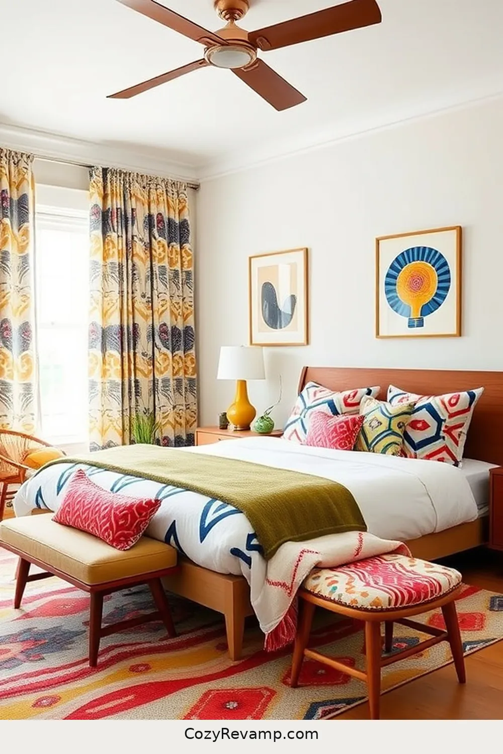 23 Essential Elements of Mid-Century Modern Bedroom Design With Organic Cotton Material 11 Geometric Patterns for 23 Essential Elements of Mid-Century Modern Bedroom Design With Organic Cotton Material