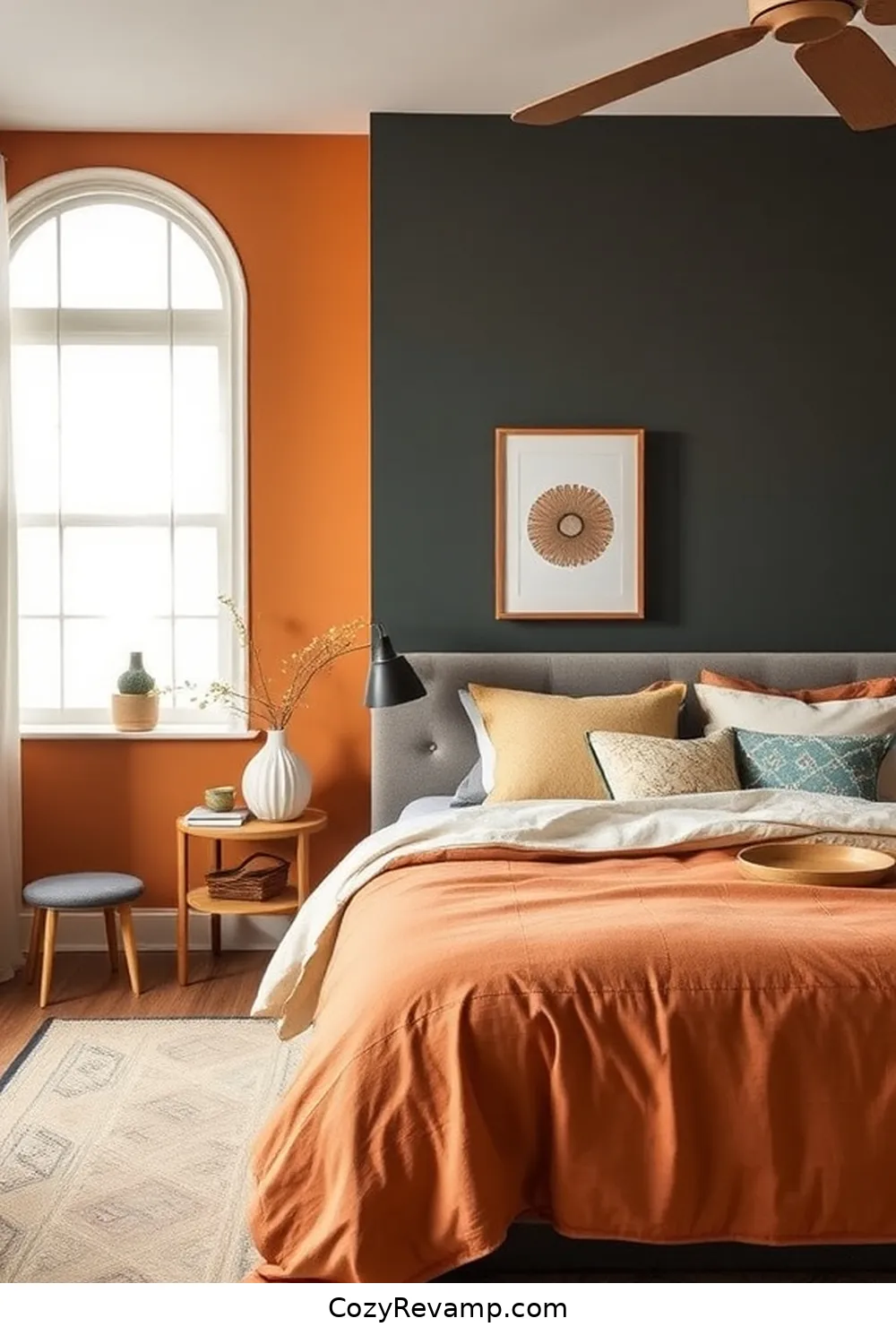 23 Essential Elements of Mid-Century Modern Bedroom Design With Organic Cotton Material 21 Mid-Century Modern Color Blocking for 23 Essential Elements of Mid-Century Modern Bedroom Design With Organic Cotton Material
