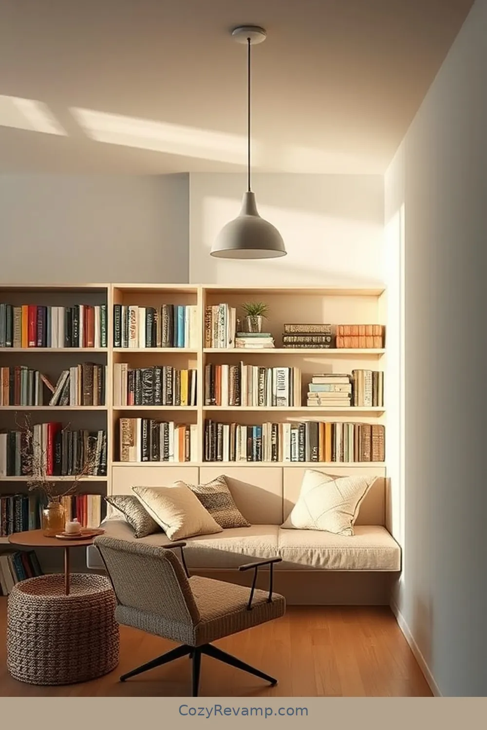 23 Essential Elements of a Minimalist Library With Natural Fiber Materials 6 Simple Lighting Solutions for 23 Essential Elements of a Minimalist Library With Natural Fiber Materials