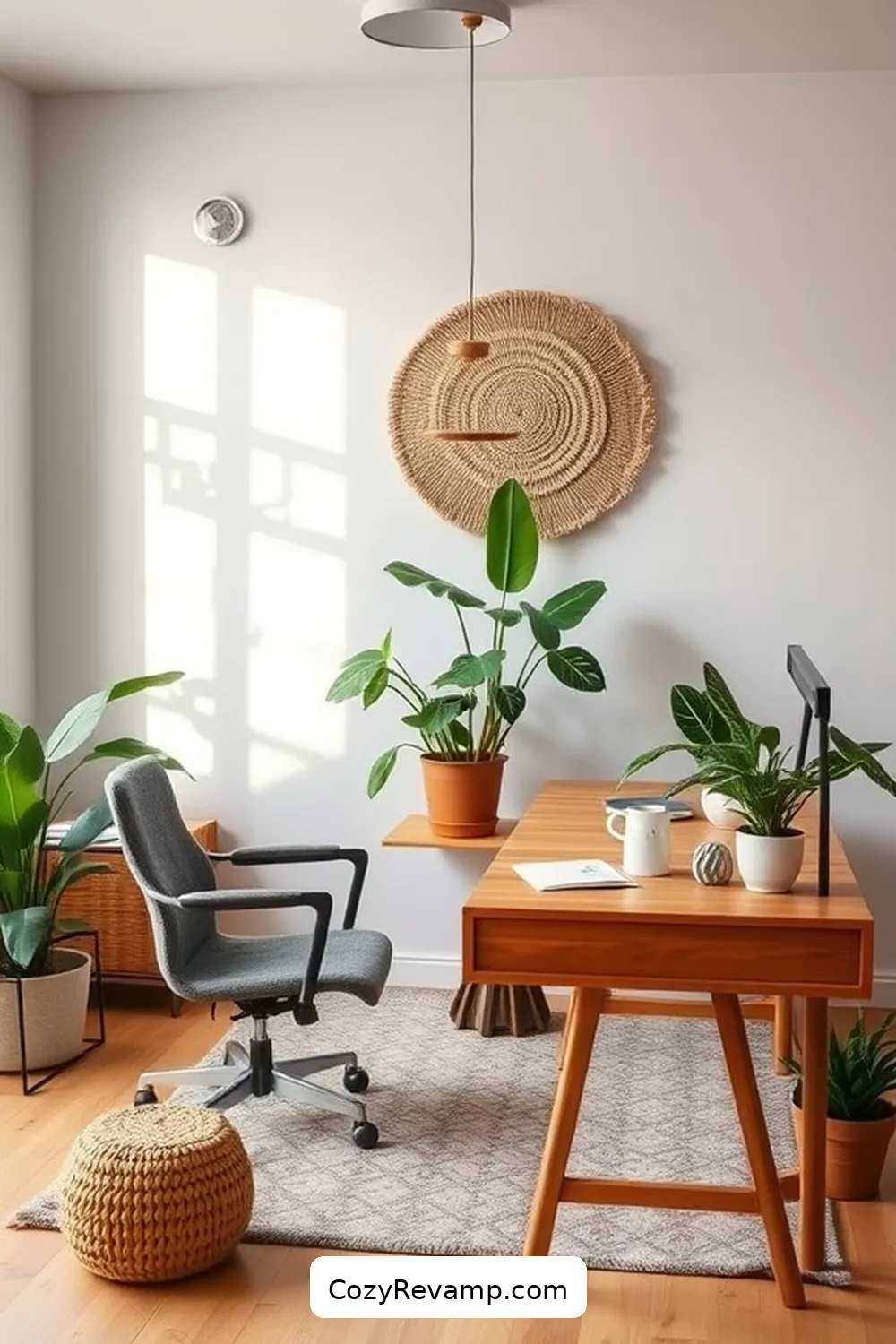 Hemp Wall Art for 23 Essential Elements of a Scandinavian Home Office Featuring Natural Fibers