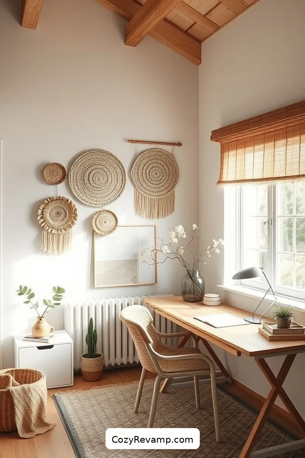 Natural Fiber Wall Hangings for 23 Essential Elements of a Scandinavian Home Office Featuring Natural Fibers