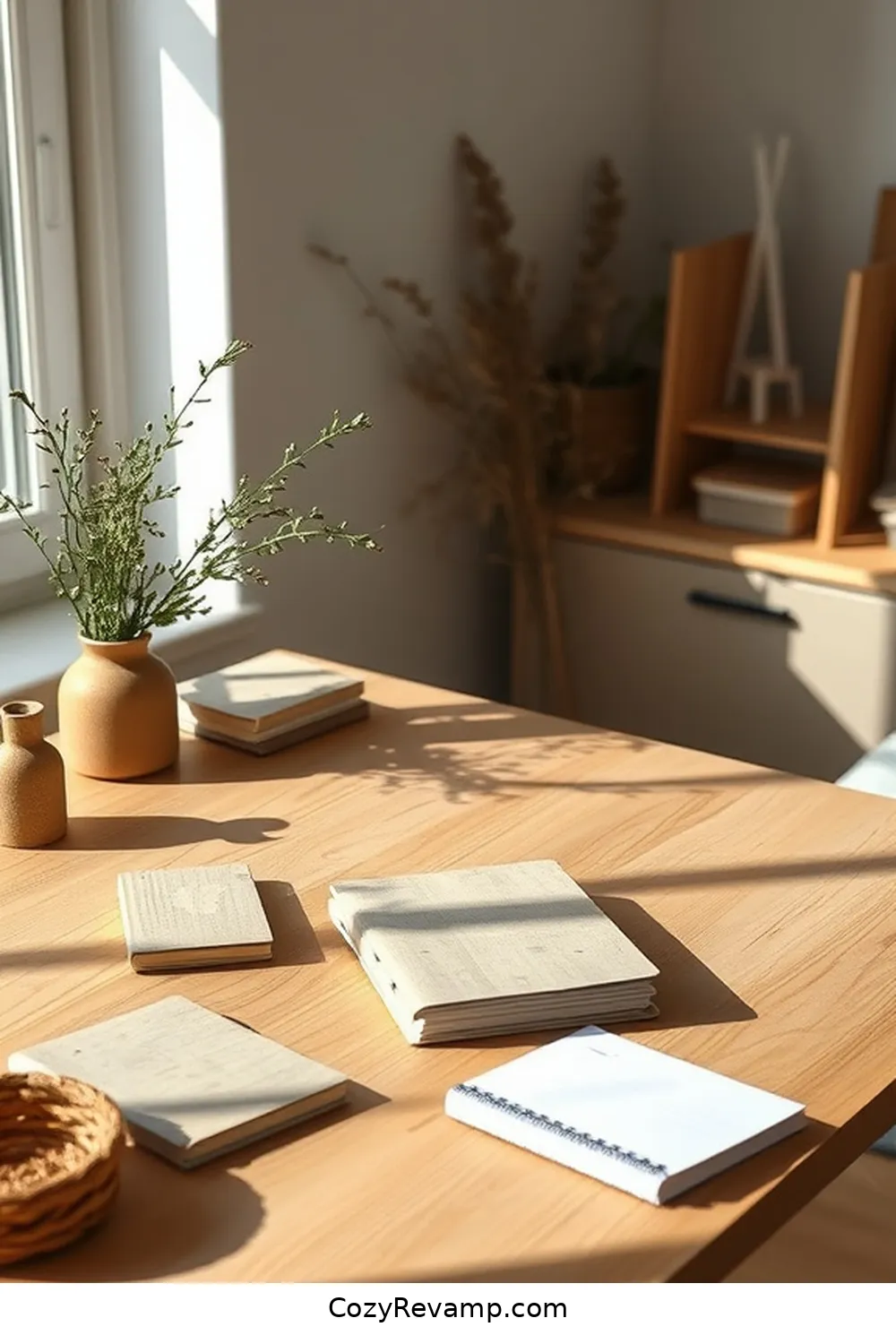 Recycled Paper Notebooks for 23 Essential Elements of a Scandinavian Home Office Featuring Natural Fibers