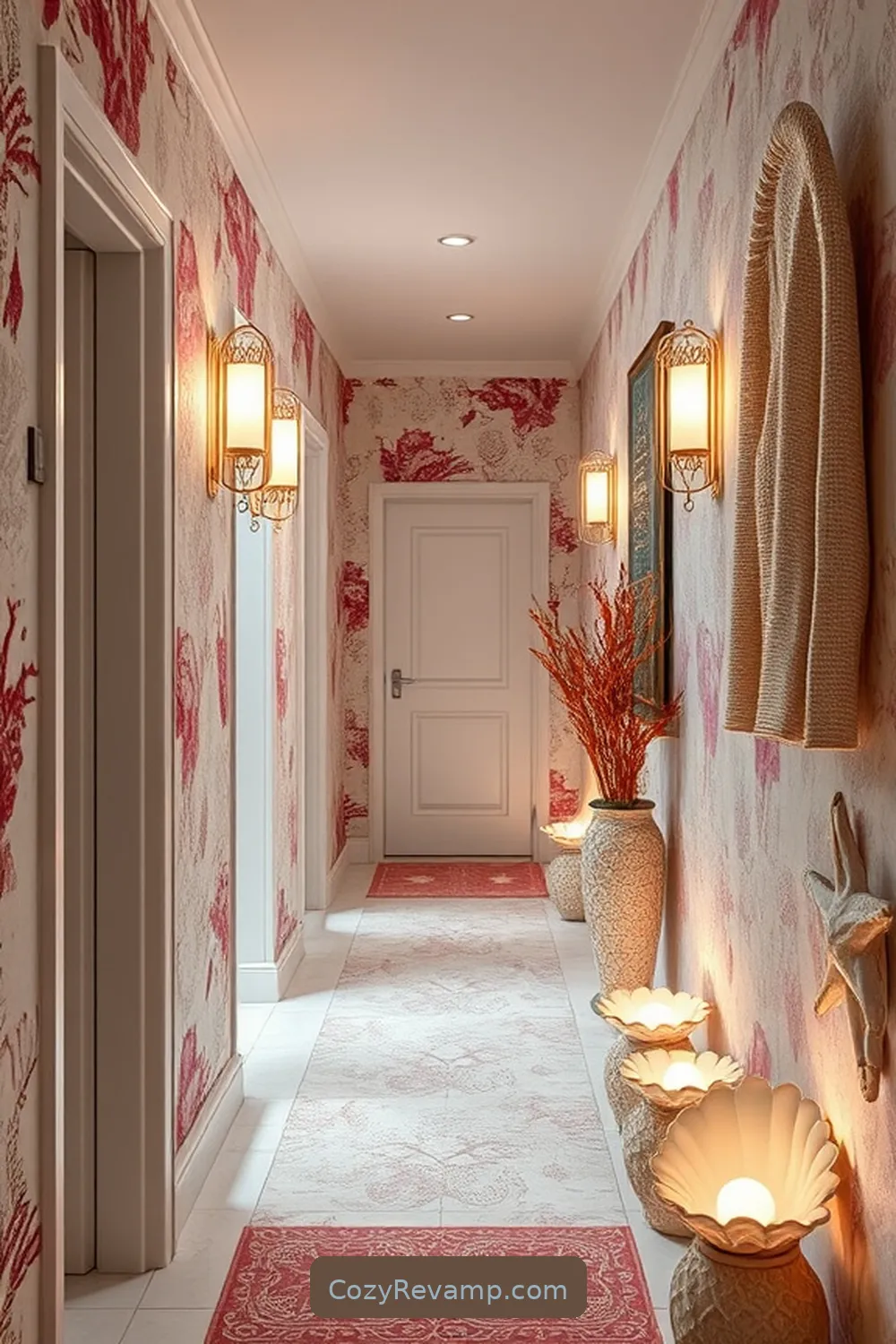 Coral-Inspired Textures for 23 Essential Materials for Coastal Hallways With Solar-Powered Lights