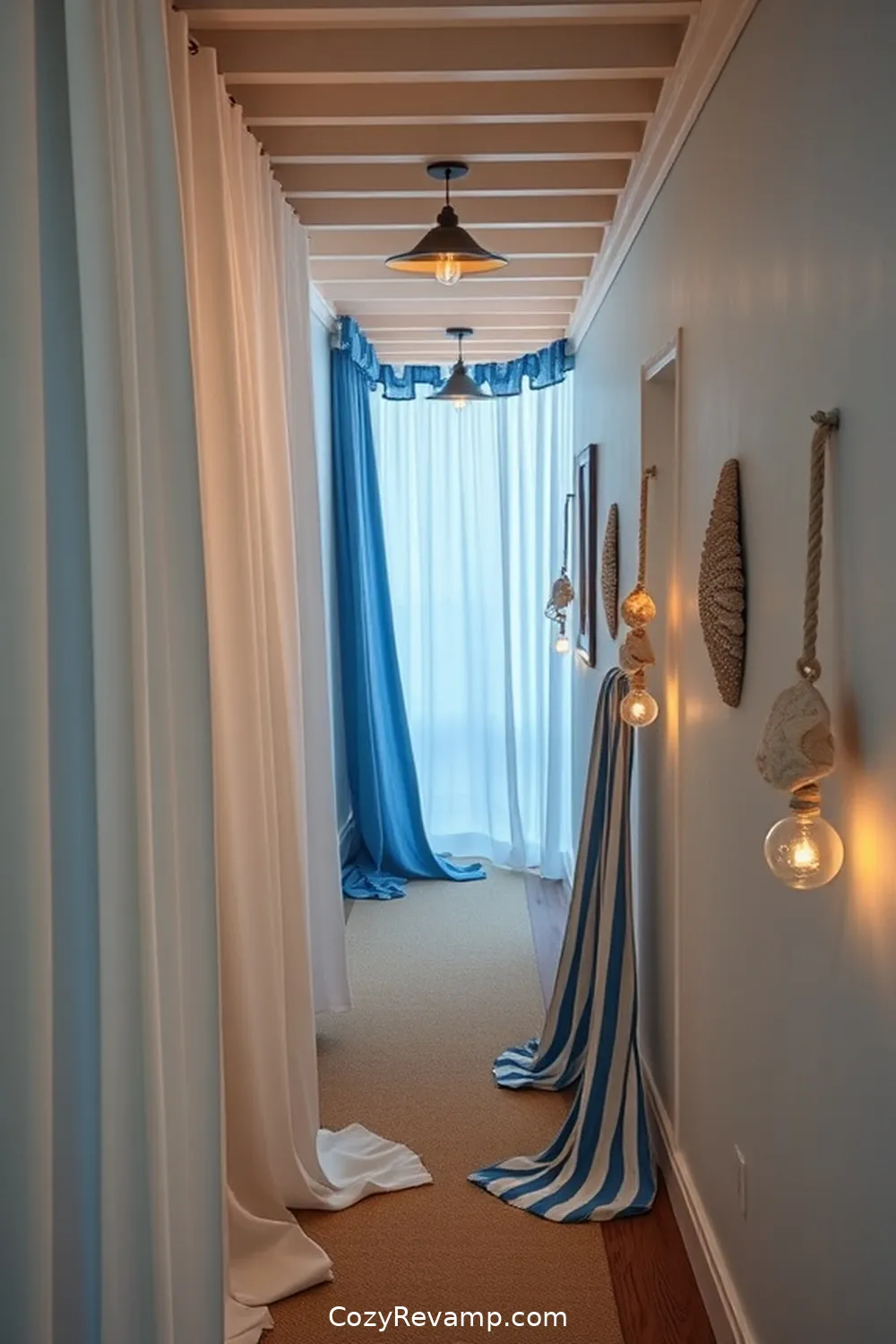Nautical Fabrics for 23 Essential Materials for Coastal Hallways With Solar-Powered Lights
