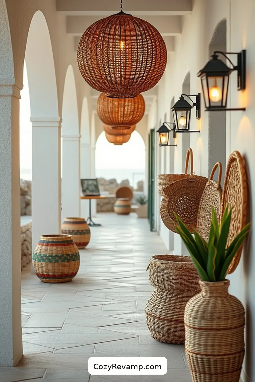 Woven Baskets for 23 Essential Materials for Coastal Hallways With Solar-Powered Lights