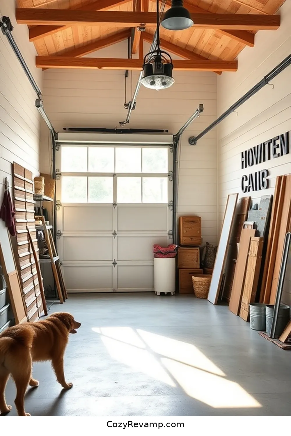 Paint or Stain for 23 Essential Materials for a Modern Farmhouse Garage With Solar-Powered Lights