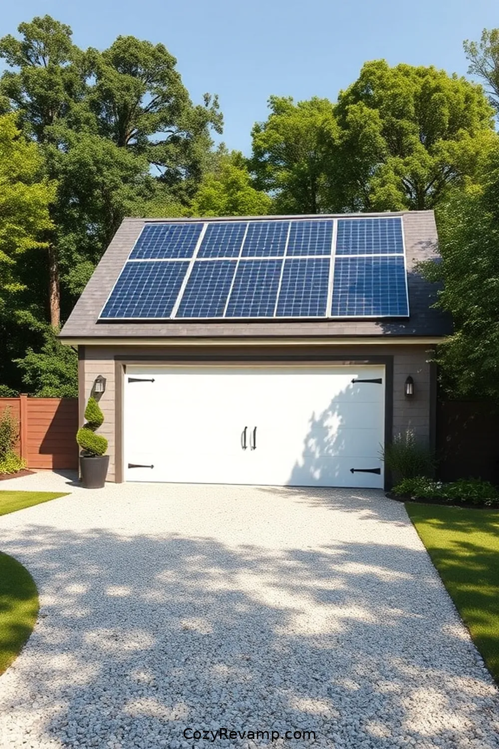 Solar Panels for 23 Essential Materials for a Modern Farmhouse Garage With Solar-Powered Lights