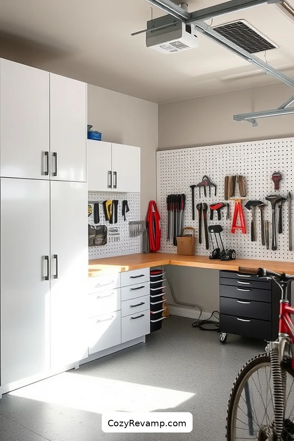 Tool Storage Solutions for 23 Essential Materials for a Modern Farmhouse Garage With Solar-Powered Lights