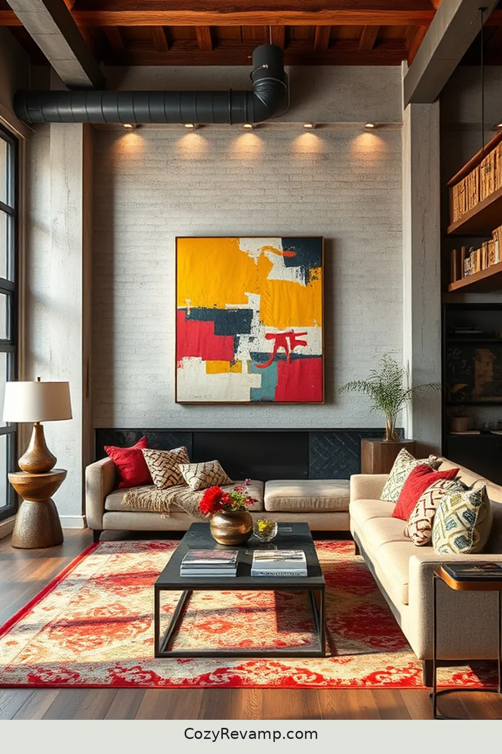 23 Essential Materials for an Industrial Living Room With Solar Powered Lights 16 Bold Artwork for 23 Essential Materials for an Industrial Living Room With Solar Powered Lights