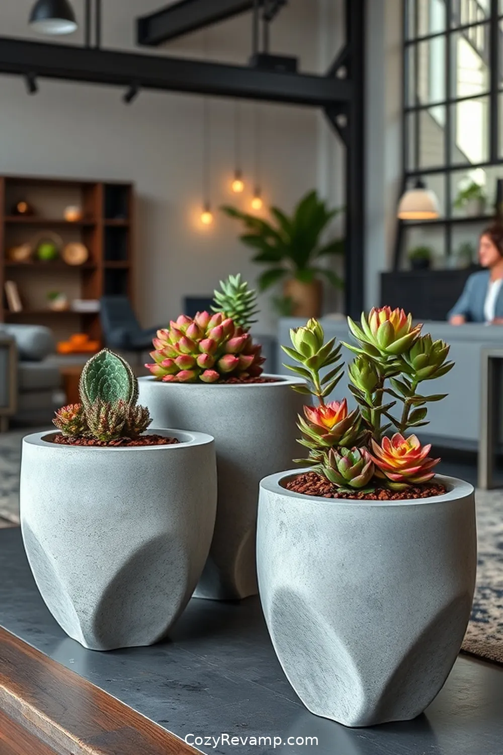 23 Essential Materials for an Industrial Living Room With Solar Powered Lights 23 Concrete Planters for 23 Essential Materials for an Industrial Living Room With Solar Powered Lights
