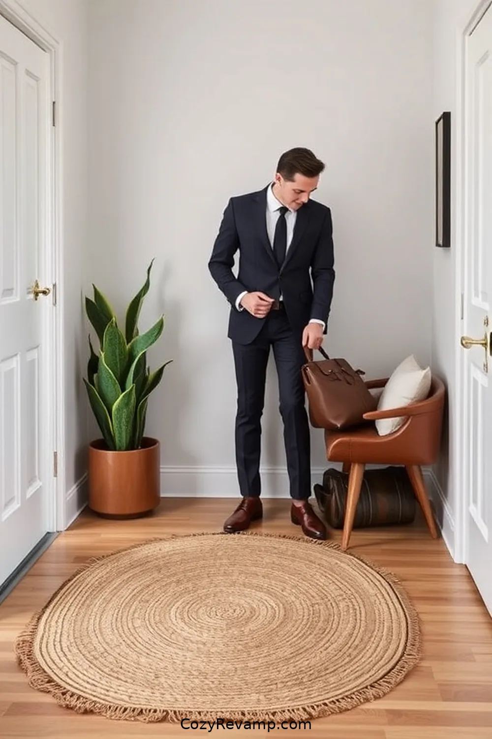 Choose Quality Over Quantity for 23 Essential Tips for a Minimalist Entryway Featuring Natural Fibers