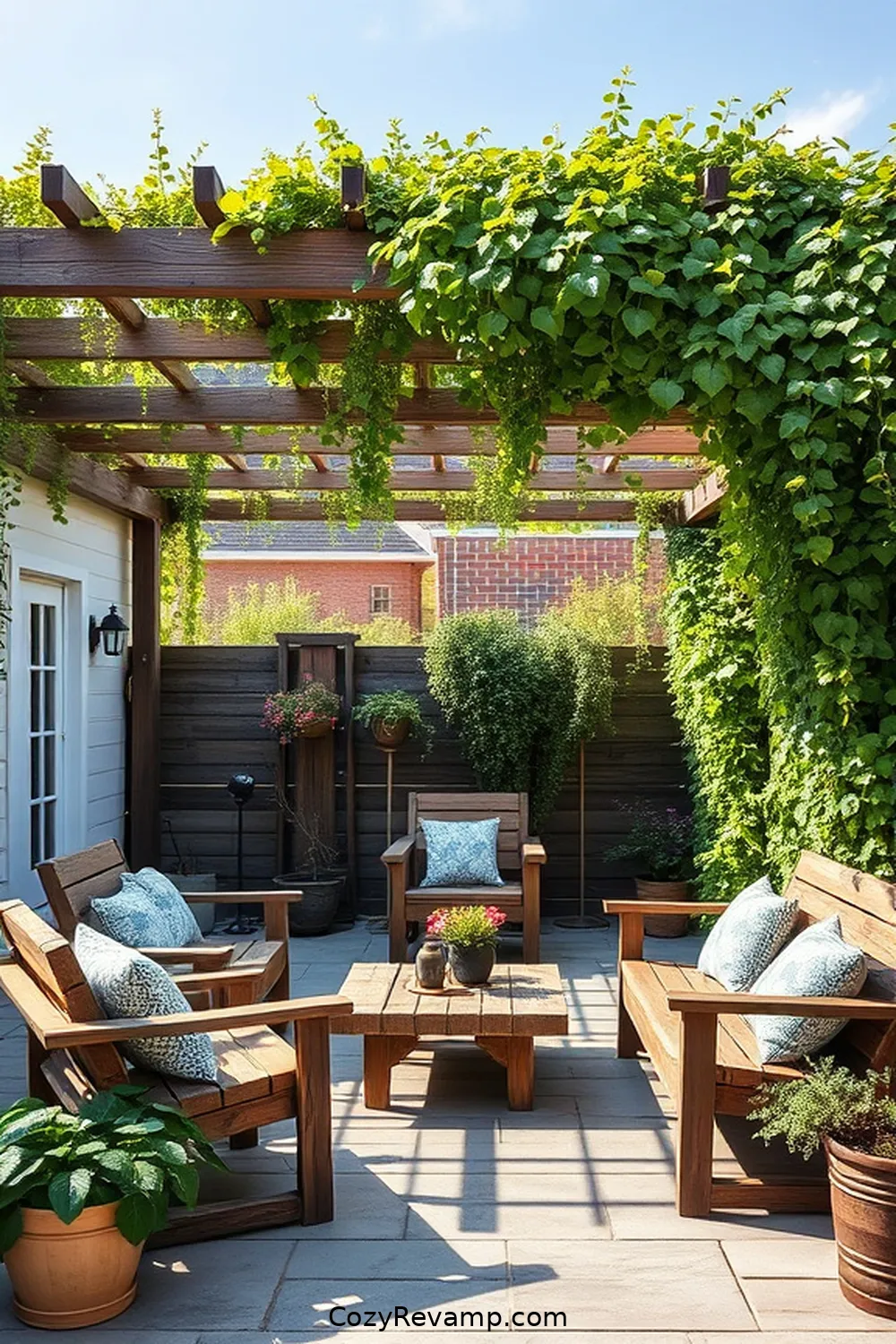 23 Essential Tips for a Scandinavian Outdoor Patio With Reclaimed Materials 20 Incorporate a Pergola for Shade for 23 Essential Tips for a Scandinavian Outdoor Patio With Reclaimed Materials