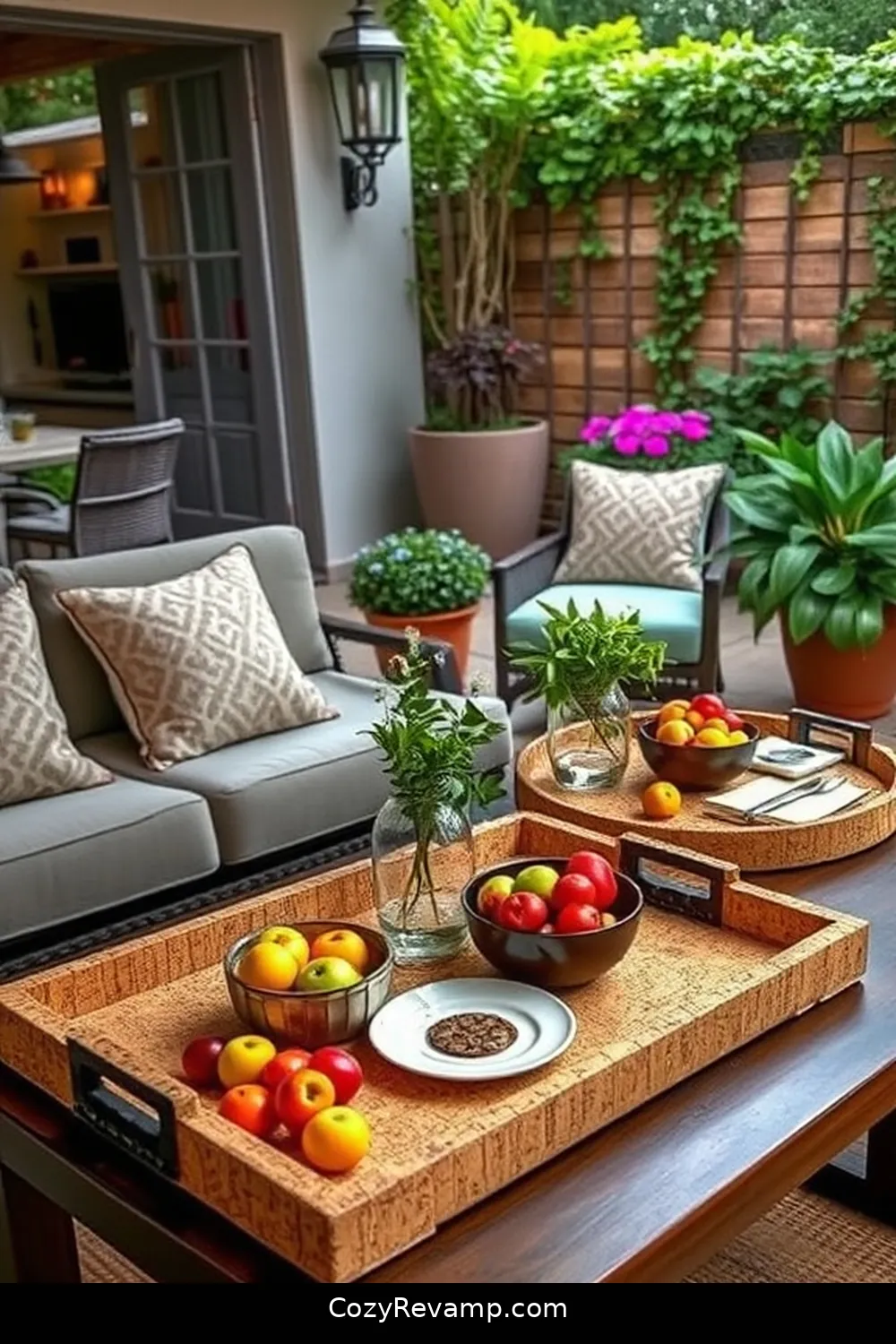 23 Inspiring Ideas for a Modern Farmhouse Outdoor Patio Using Cork Material 17 Cork Serving Trays for Outdoor Dining for 23 Inspiring Ideas for a Modern Farmhouse Outdoor Patio Using Cork Material