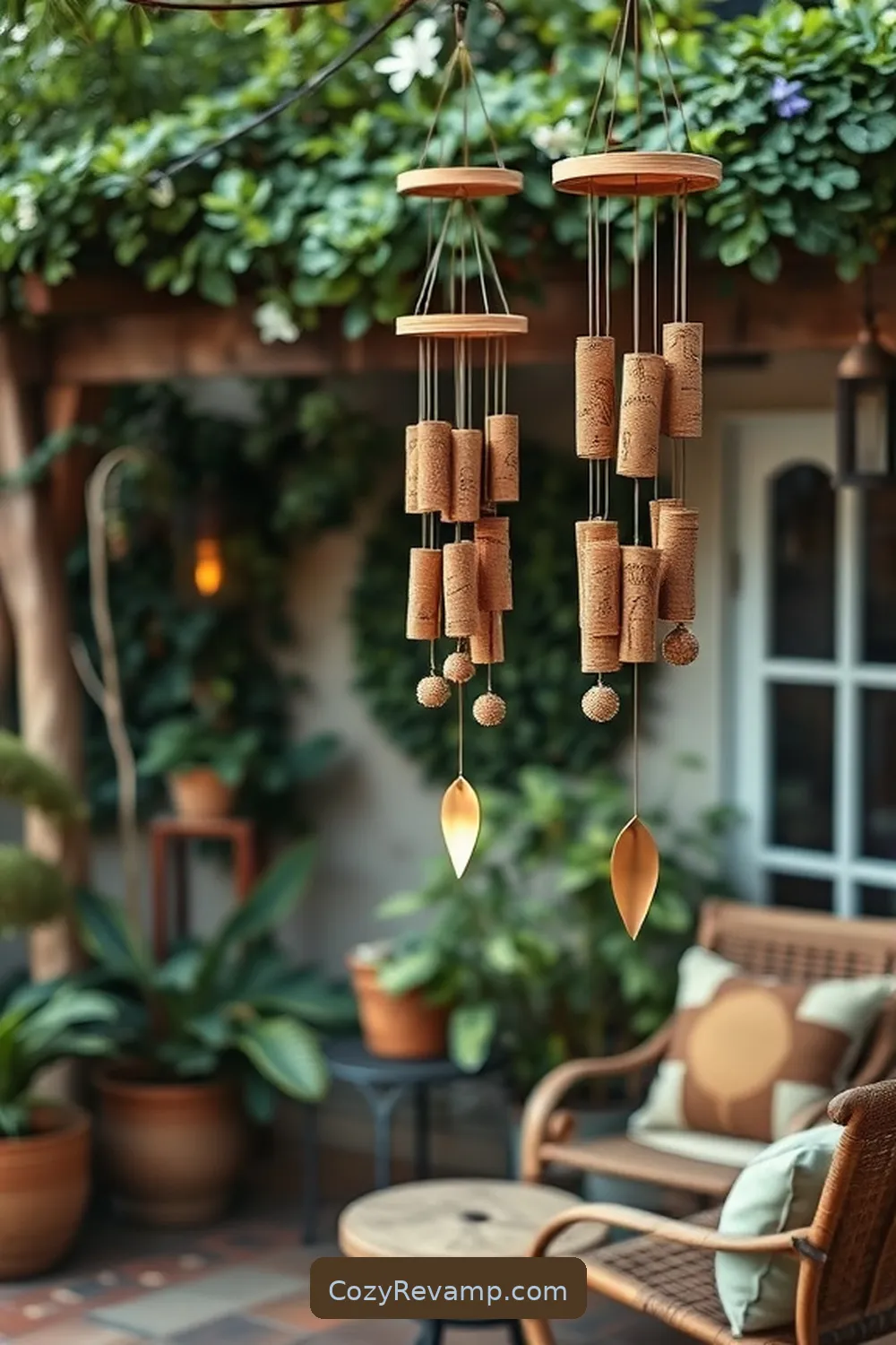 23 Inspiring Ideas for a Modern Farmhouse Outdoor Patio Using Cork Material 18 Cork Wind Chimes for Soothing Sounds for 23 Inspiring Ideas for a Modern Farmhouse Outdoor Patio Using Cork Material