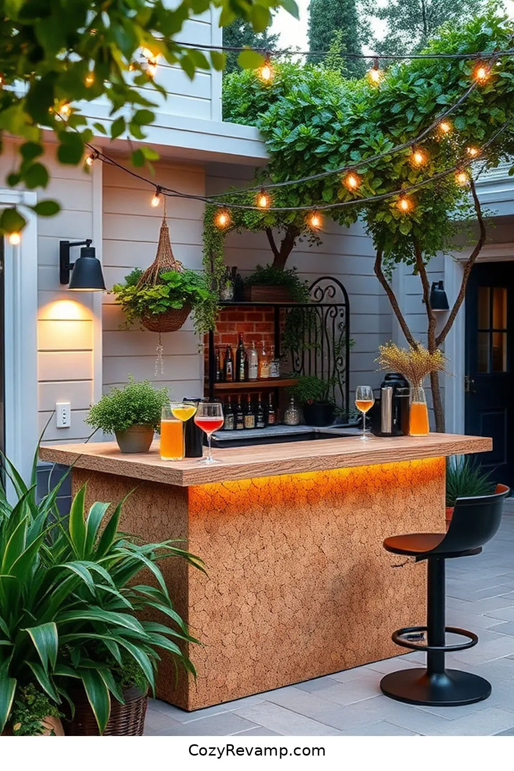 23 Inspiring Ideas for a Modern Farmhouse Outdoor Patio Using Cork Material 5 Create a Cork Bar for Entertaining for 23 Inspiring Ideas for a Modern Farmhouse Outdoor Patio Using Cork Material