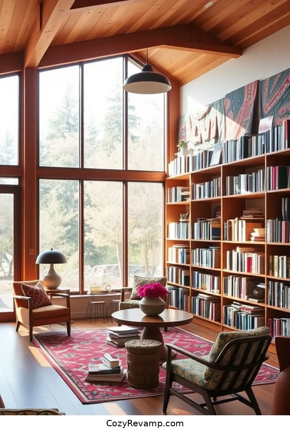 23 Inspiring Mid-Century Modern Libraries With Upcycled Fabric 18 The Charming Library in Washington D.C for 23 Inspiring Mid-Century Modern Libraries With Upcycled Fabric