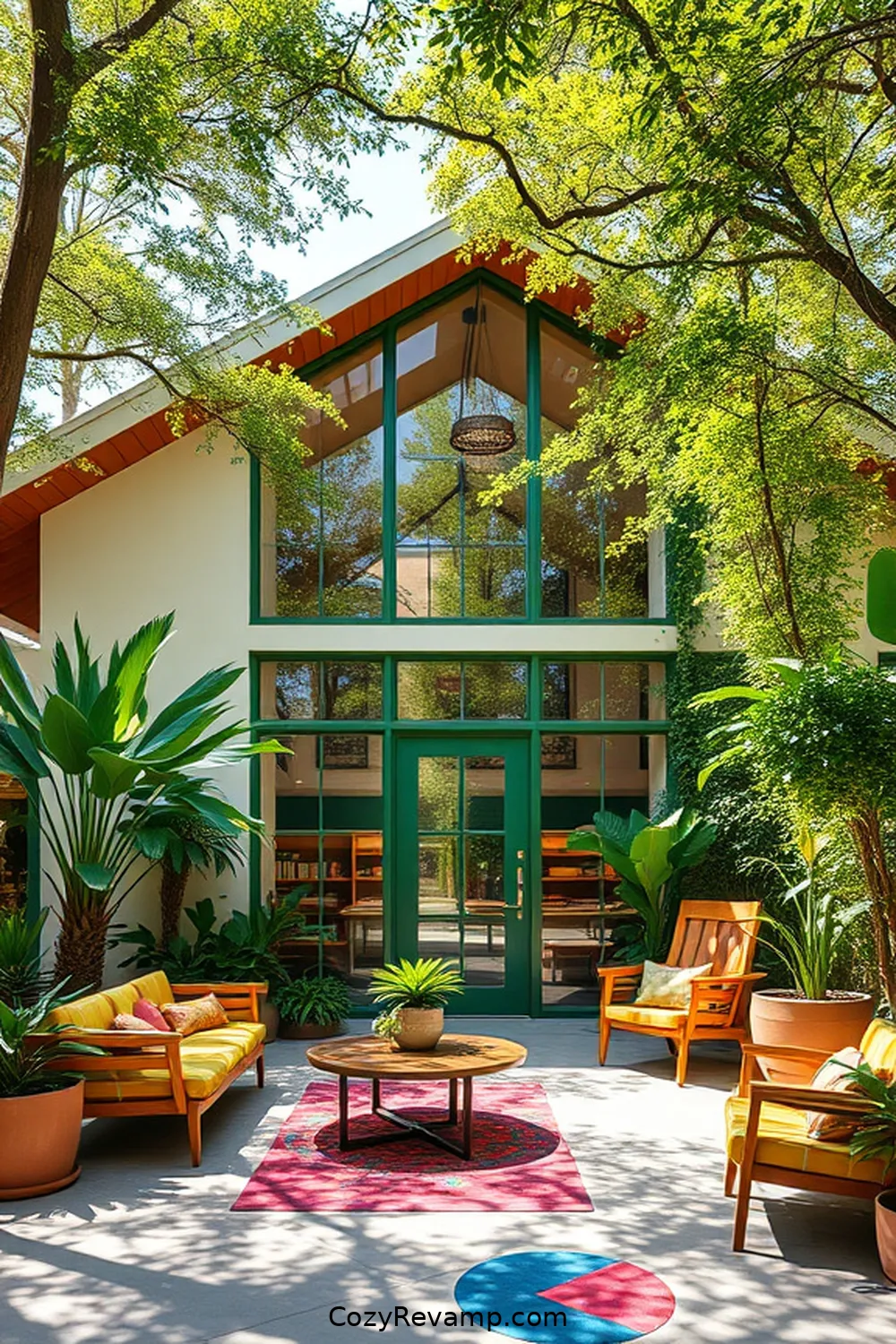23 Inspiring Mid-Century Modern Libraries With Upcycled Fabric 7 The Green Library in Austin for 23 Inspiring Mid-Century Modern Libraries With Upcycled Fabric
