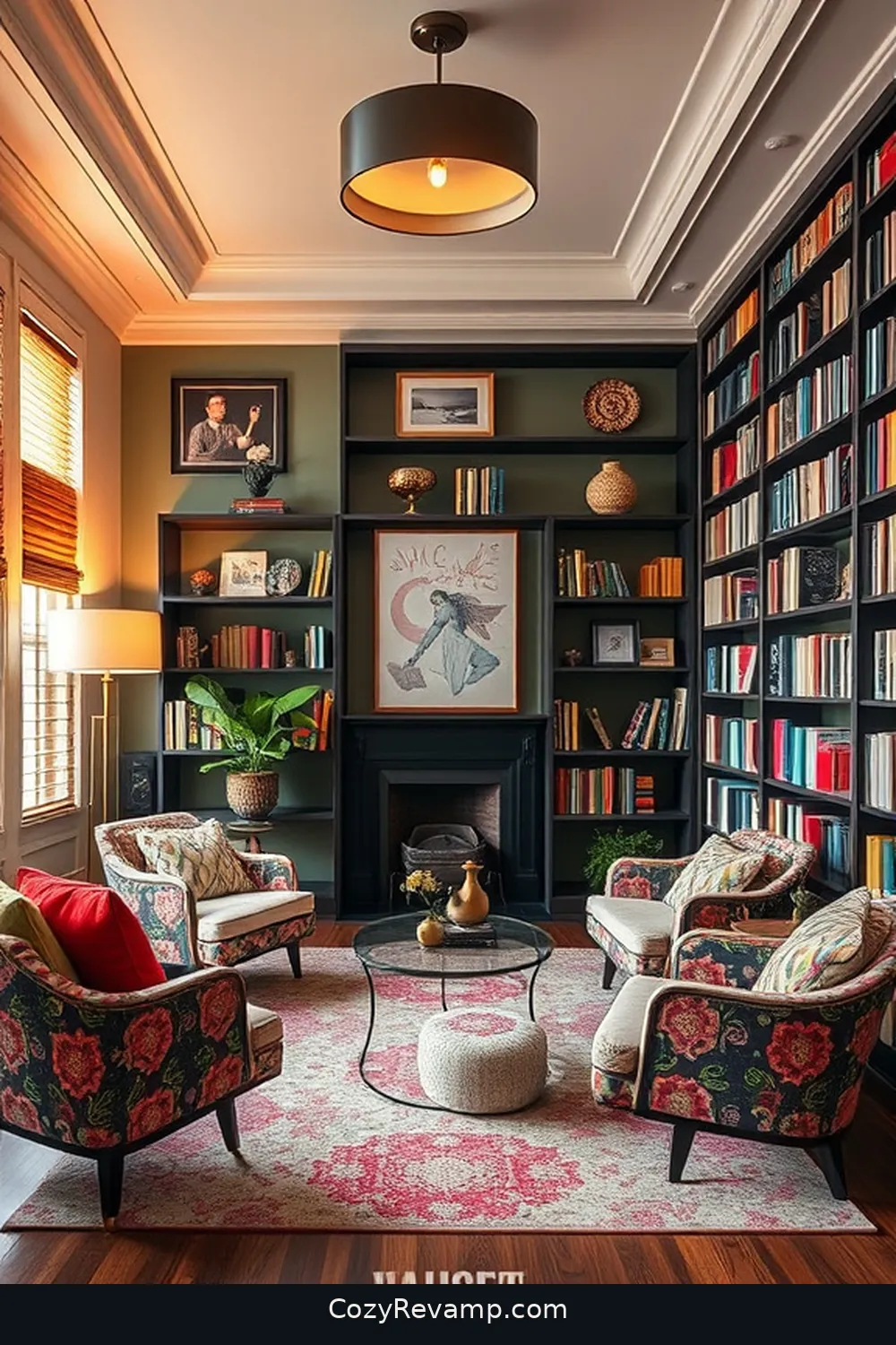 23 Inspiring Mid-Century Modern Libraries With Upcycled Fabric 8 The Retro-Inspired Library in New York City for 23 Inspiring Mid-Century Modern Libraries With Upcycled Fabric