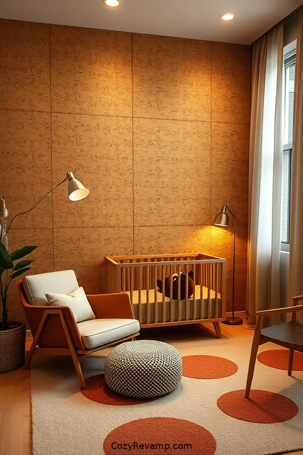 23 Key Elements of Mid-Century Modern Nursery Cork Material 3 Cork Wall Panels for Warmth and Texture for 23 Key Elements of Mid-Century Modern Nursery Cork Material