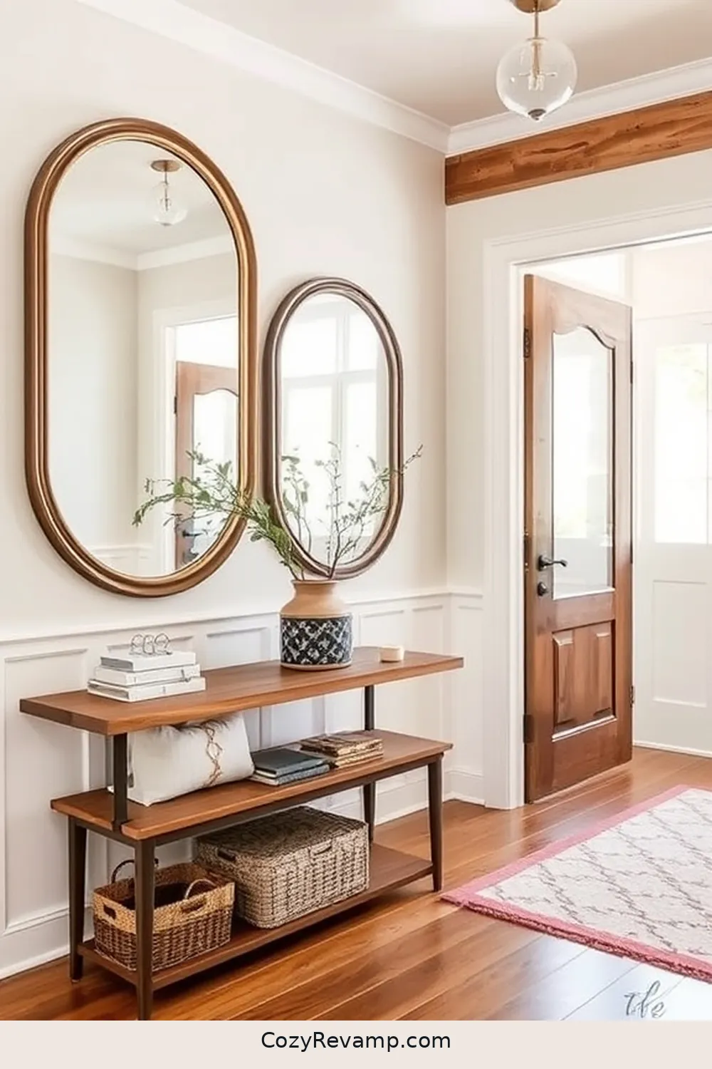 Antique Mirrors for 23 Key Elements of a Modern Farmhouse Entryway With Reclaimed Materials