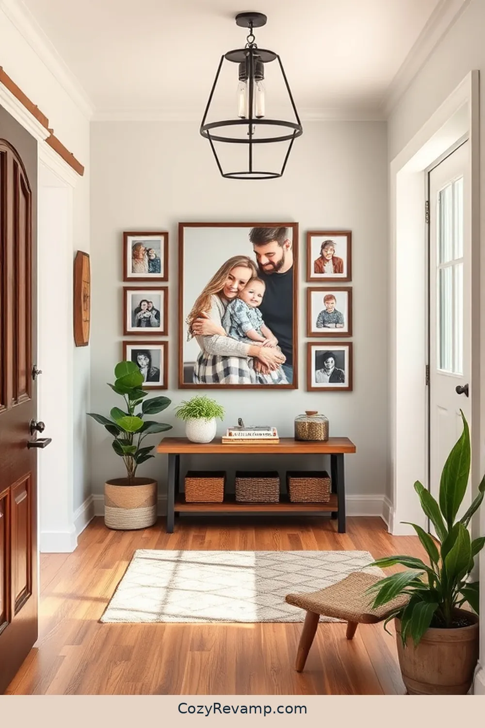 Family Photo Gallery for 23 Key Elements of a Modern Farmhouse Entryway With Reclaimed Materials