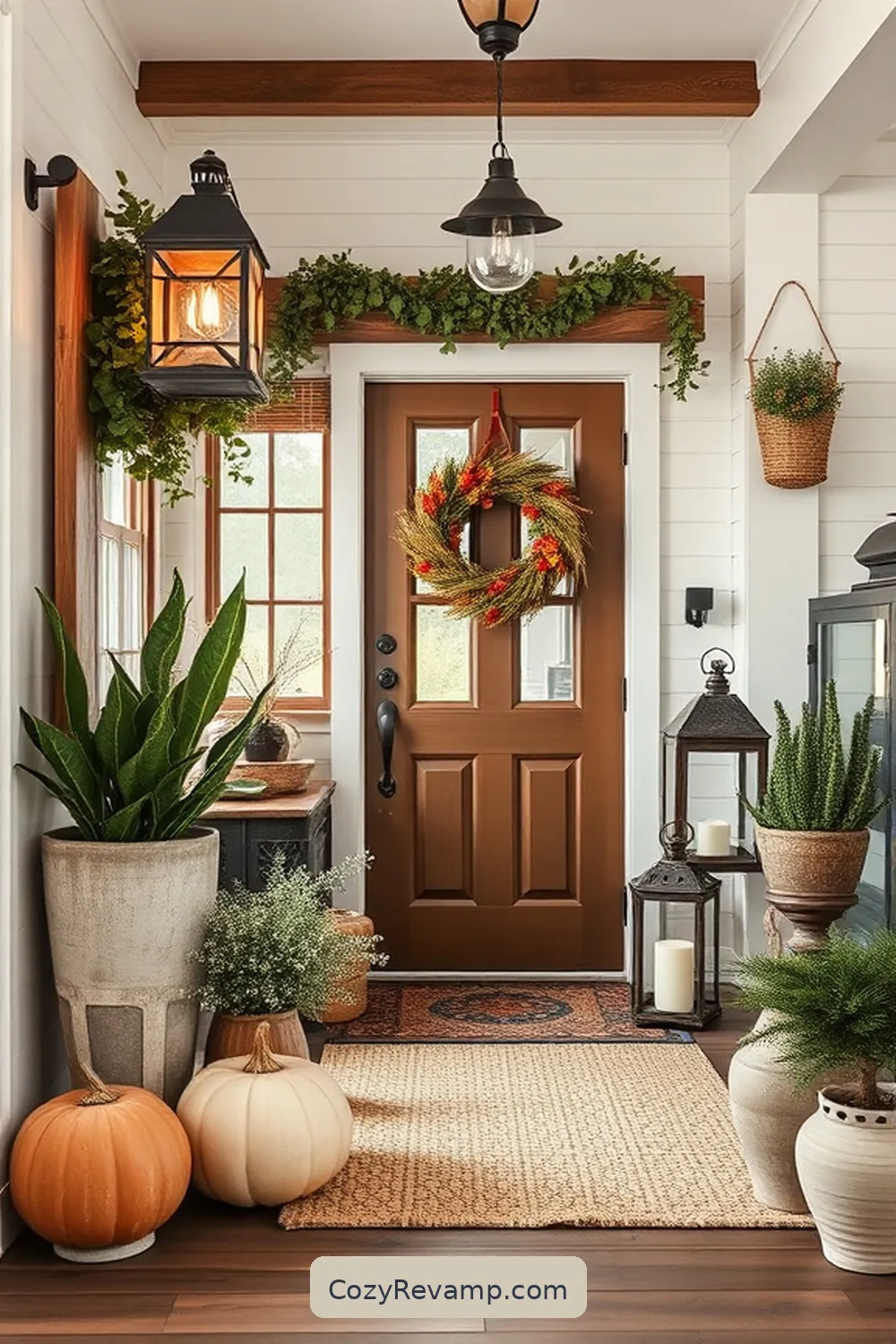 Seasonal Decor Elements for 23 Key Elements of a Modern Farmhouse Entryway With Reclaimed Materials