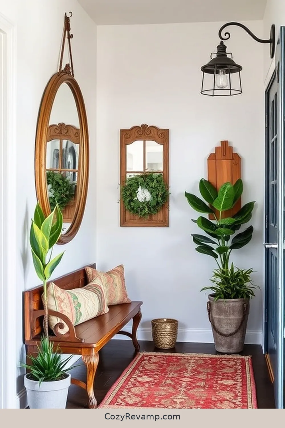 Upcycled Decorative Accents for 23 Key Elements of a Modern Farmhouse Entryway With Reclaimed Materials