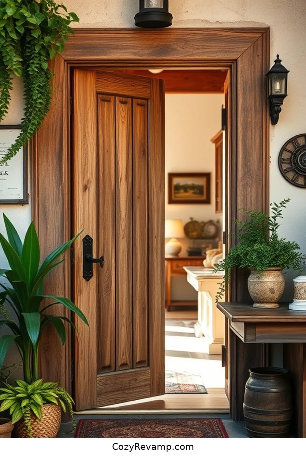 Vintage Door for 23 Key Elements of a Modern Farmhouse Entryway With Reclaimed Materials