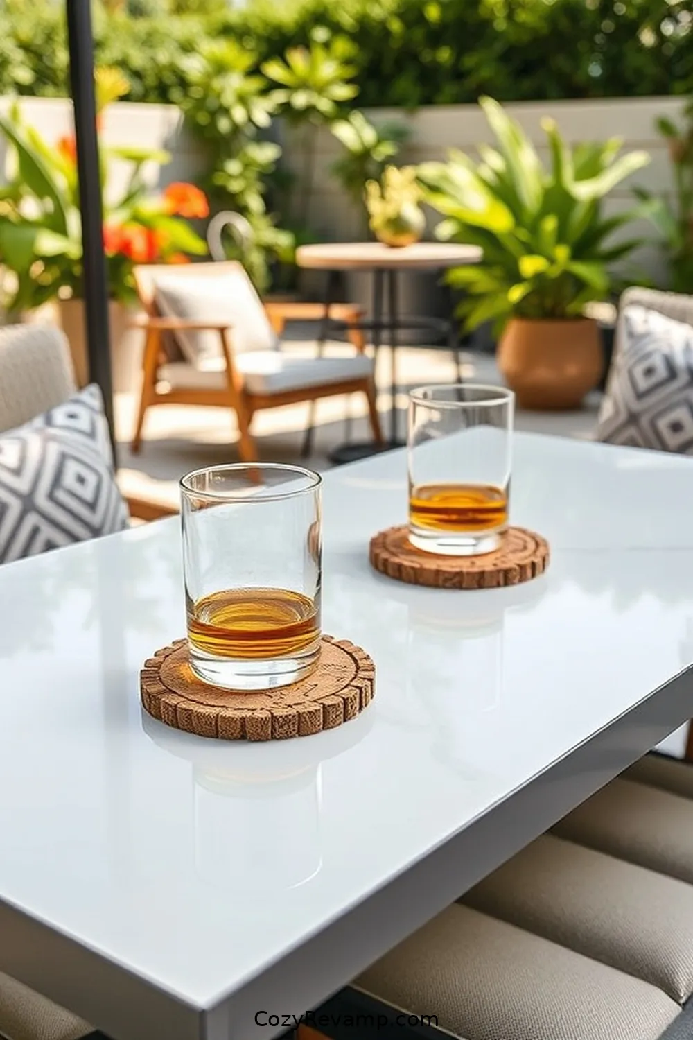23 Must-Have Mid-Century Modern Outdoor Patio Elements With Cork Material 16 Cork Drink Coasters for 23 Must-Have Mid-Century Modern Outdoor Patio Elements With Cork Material