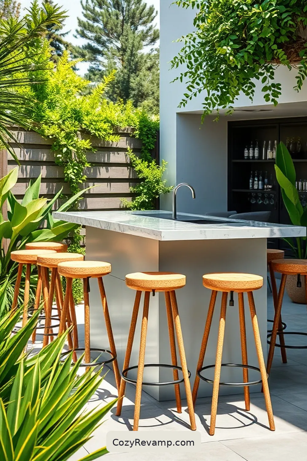 23 Must-Have Mid-Century Modern Outdoor Patio Elements With Cork Material 4 Cork Outdoor Bar Stools for 23 Must-Have Mid-Century Modern Outdoor Patio Elements With Cork Material