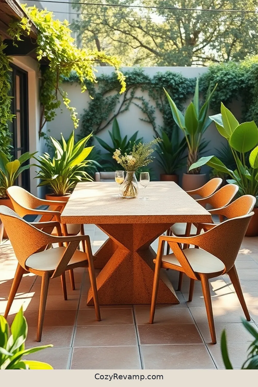 23 Must-Have Mid-Century Modern Outdoor Patio Elements With Cork Material 2 Cork Outdoor Dining Table for 23 Must-Have Mid-Century Modern Outdoor Patio Elements With Cork Material