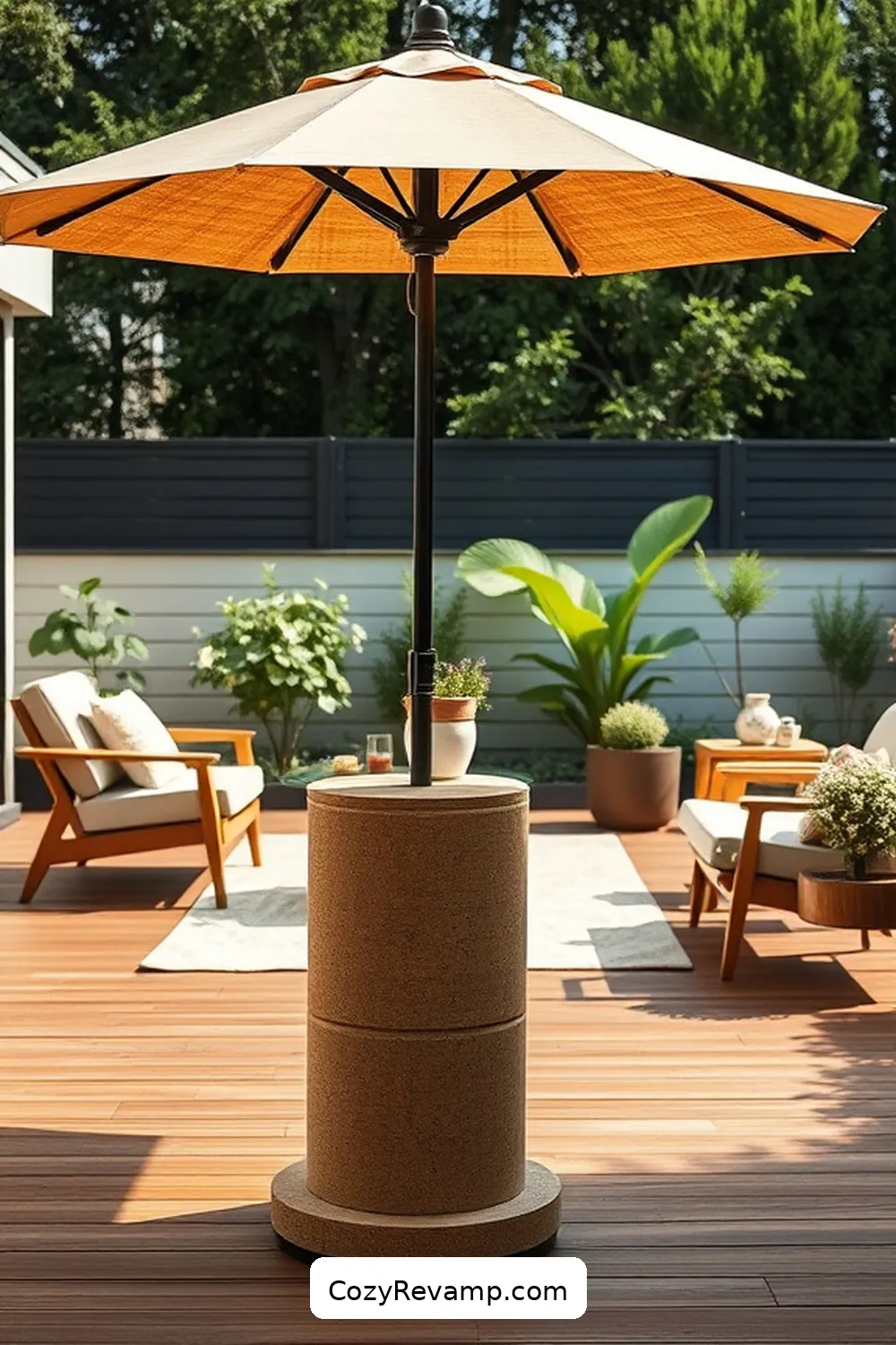 23 Must-Have Mid-Century Modern Outdoor Patio Elements With Cork Material 12 Cork Umbrella Stand for 23 Must-Have Mid-Century Modern Outdoor Patio Elements With Cork Material