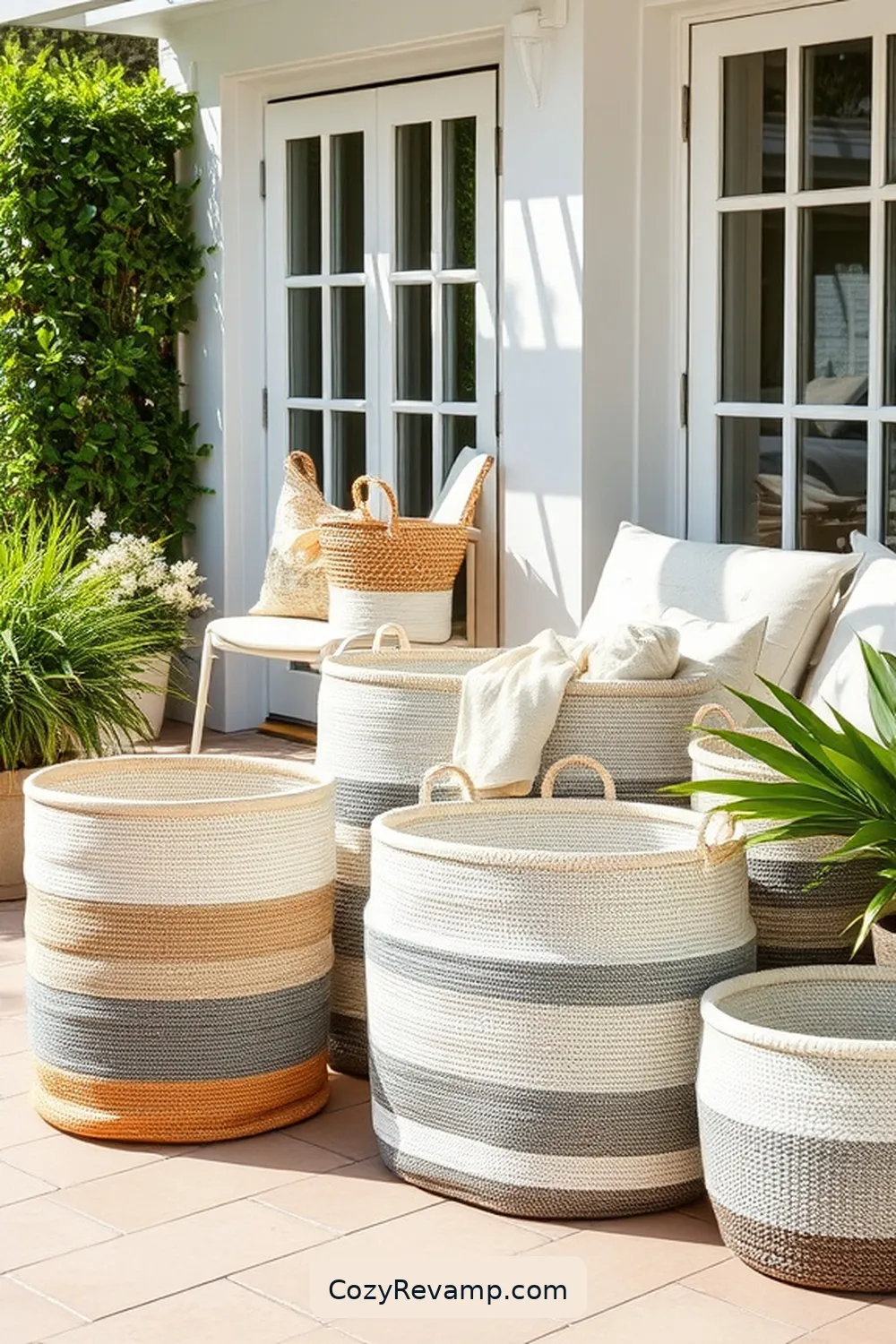 23 Must-Have Organic Cotton Materials for a Coastal Outdoor Patio 24 Organic Cotton Storage Baskets for 23 Must-Have Organic Cotton Materials for a Coastal Outdoor Patio