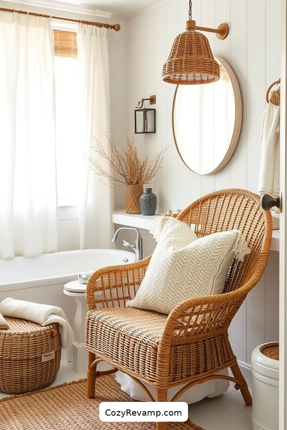 23 Stunning Coastal Bathroom Ideas Featuring Natural Fibers 21 Textured Throw Pillows for Cozy Comfort for 23 Stunning Coastal Bathroom Ideas Featuring Natural Fibers