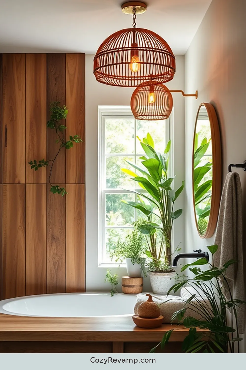 23 Stunning Modern Farmhouse Bathroom Ideas With Bamboo Material 12 Bamboo Light Fixtures for Soft Lighting for 23 Stunning Modern Farmhouse Bathroom Ideas With Bamboo Material