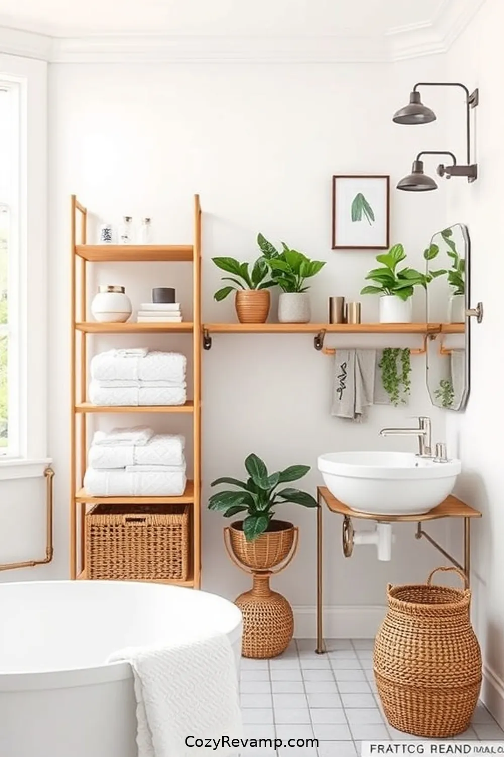 23 Stunning Modern Farmhouse Bathroom Ideas With Bamboo Material 20 Bamboo Shelving Units for Organizing for 23 Stunning Modern Farmhouse Bathroom Ideas With Bamboo Material