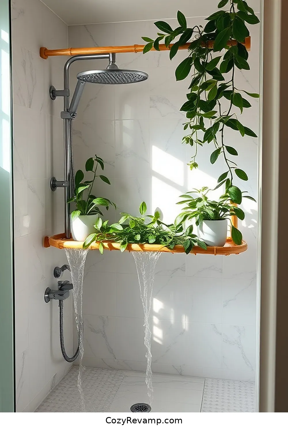 23 Stunning Modern Farmhouse Bathroom Ideas With Bamboo Material 5 Elegant Bamboo Shower Caddy for 23 Stunning Modern Farmhouse Bathroom Ideas With Bamboo Material