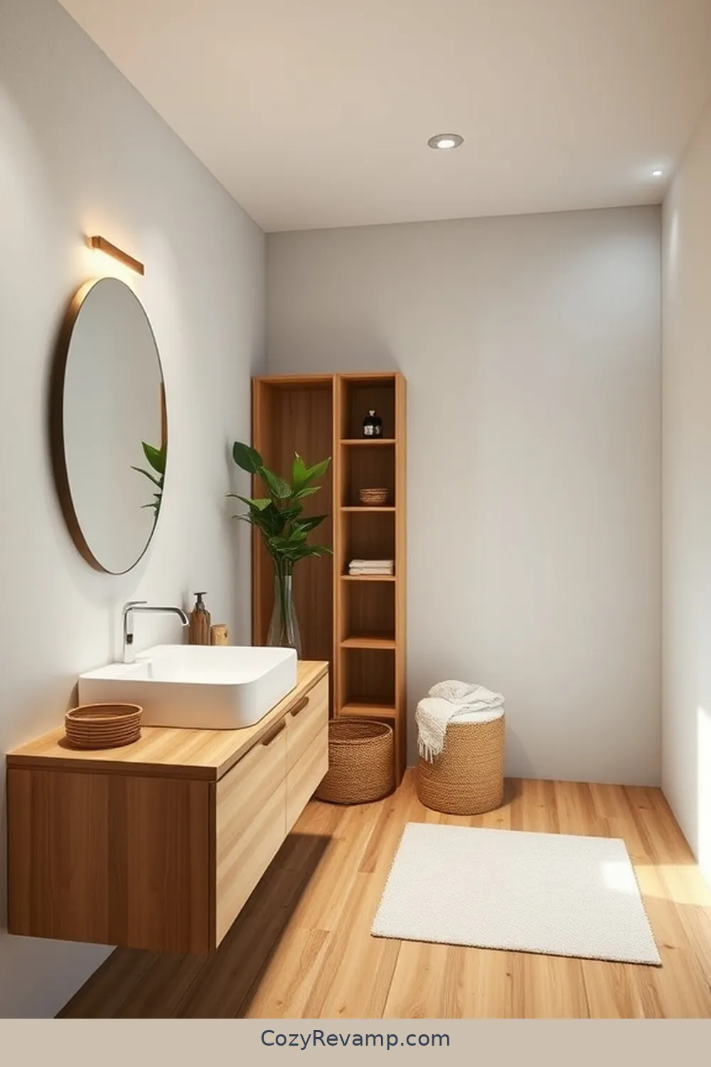 23 Stunning Modern Farmhouse Bathroom Ideas With Bamboo Material 14 Minimalist Bamboo Storage Solutions for 23 Stunning Modern Farmhouse Bathroom Ideas With Bamboo Material